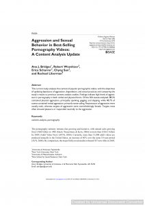 Aggression and Sexual Behavior in Best-Selling Pornography Videos: A Content Analysis Update