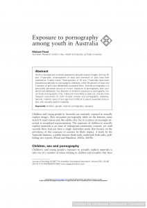 Exposure to pornography among youth in Australia