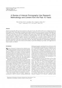 A Review of Internet Pornography Use Research: Methodology and Content from the Past 10 Years
