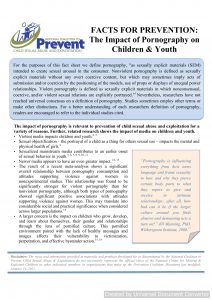 FACTS FOR PREVENTION: The Impact of Pornography on Children & Youth