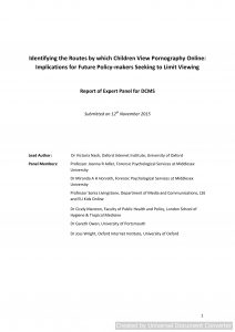 Identifying the routes by which children view pornography online: implications for future policy-makers seeking to limit viewing