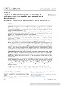 Symptoms of Problematic Pornography Use in a Sample of Treatment Considering and Treatment Non-Considering Men: A Network Approach
