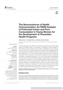 The Neurosciences of Health Communication: An fNIRS Analysis of Prefrontal Cortex and Porn Consumption in Young Women for the Development of Prevention Health Programs
