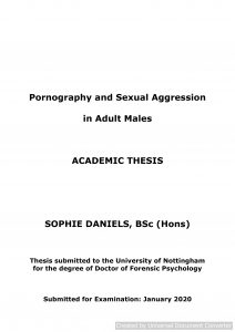 Pornography and sexual aggression in adult males