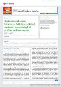 Dysfunctional sexual behaviors: definition, clinical contexts, neurobiological profiles and treatments