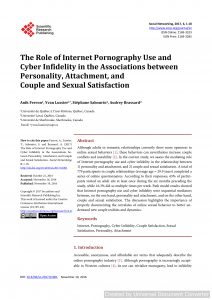 The Role of Internet Pornography Use and Cyber Infidelity in the Associations between Personality, Attachment, and Couple and Sexual Satisfaction