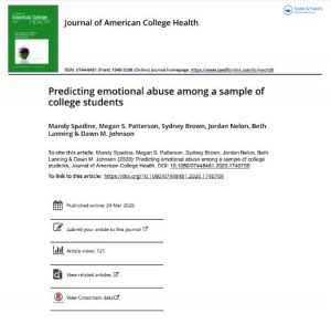 Predicting emotional abuse among a sample of college students