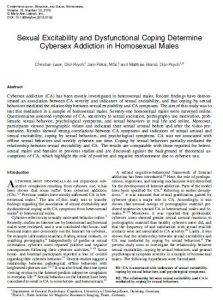 Sexual Excitability and Dysfunctional Coping Determine Cybersex Addiction in Homosexual Males