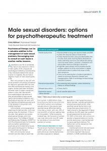 Male sexual disorders: options for psychotherapeutic treatment