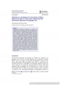 Abstinence or Acceptance? A Case Series of Men’s Experiences With an Intervention Addressing Self-Perceived Problematic Pornography Use