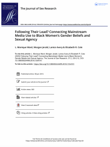 Following Their Lead? Connecting Mainstream Media Use to Black Women’s Gender Beliefs and Sexual Agency